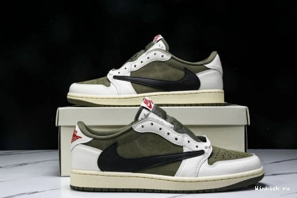 1 Low OLIVE  Jordan x Travis Air Scott 1027